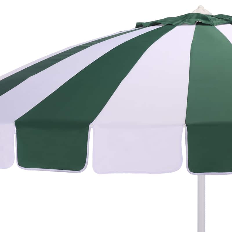 SAFAVIEH Outdoor Patio Furniture Buti 9 Ft Umbrella, Crank Lift Shade with Aluminum Frame