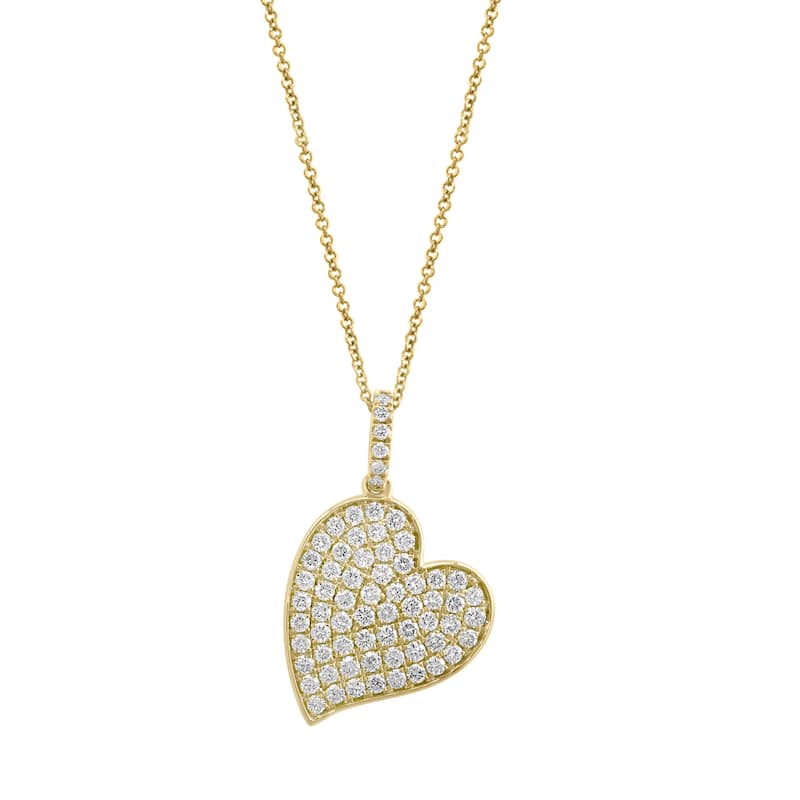 Effy Women's 14K Yellow Gold Diamond Heart Pendant Necklace