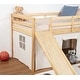 preview thumbnail 14 of 13, COSTARS Kids Loft Bed with Slide and Ladder, Solid Wood Twin Loft Bed with Tent and Guardrails