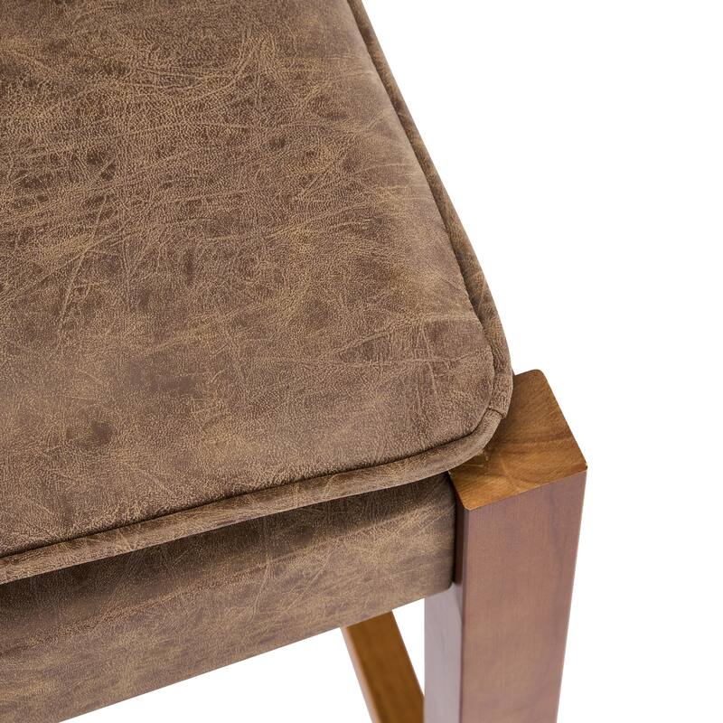 Christopher Knight Home - Rieti Industrial-Inspired Barstool Set with Crossback PU Upholstery and Wooden Frame