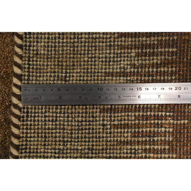 Hand Knotted Oriental 100% Wool Carpet Modern Modern Brown Gabbeh Area Rug - 7' 10'' X 5' 7''