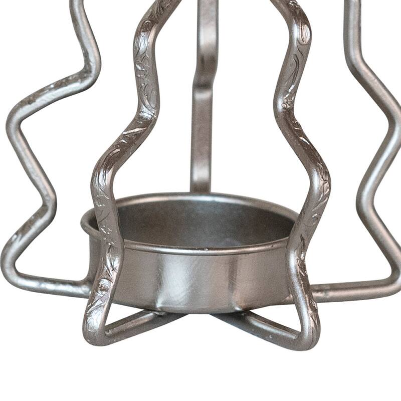 Compact Metal Tree Shaped Tealight Holder