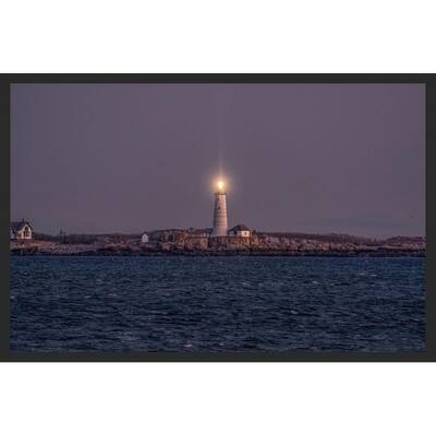 Boston Harbor Lighthouse Boston Light Photography by Wayne Collamore Framed Poster
