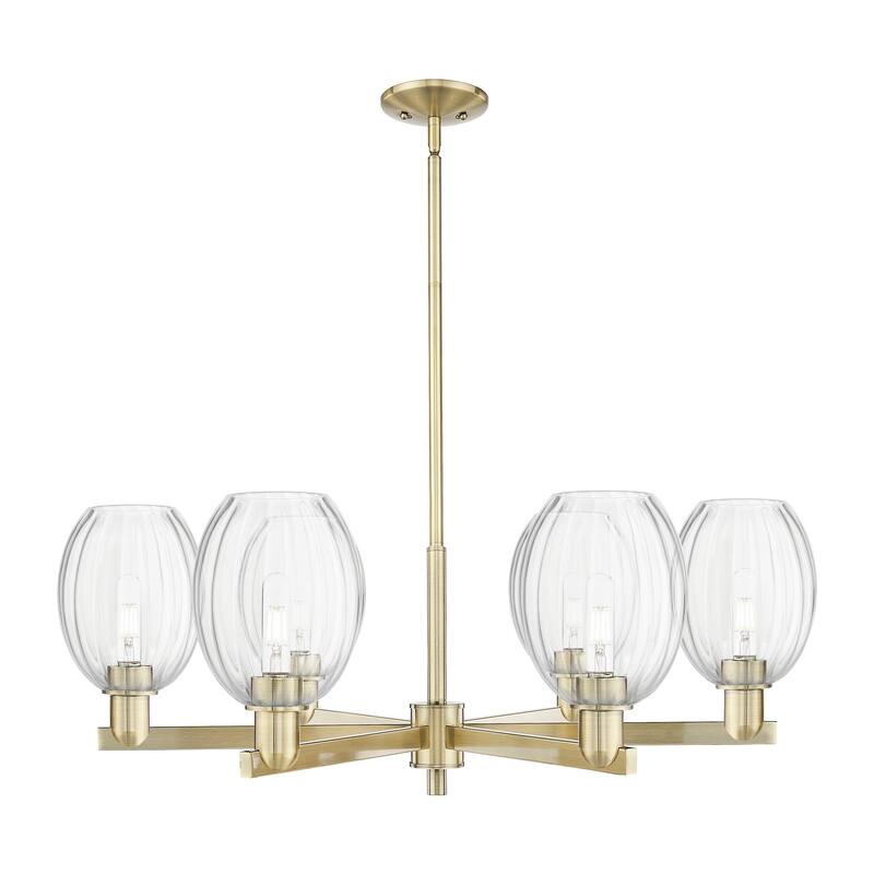 Innovations Lighting Downtown Urban - Preston - 6 Light 24" Bell Shade Stem Hung Chandelier