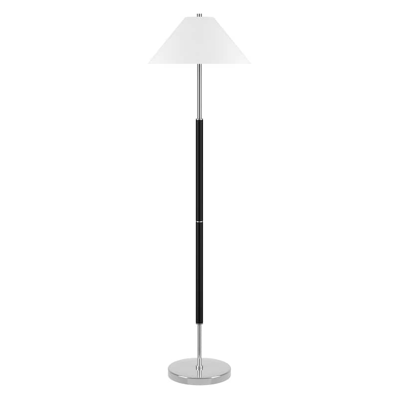 Simona 2-Light Floor Lamp with Fabric Shade - 18" Wide