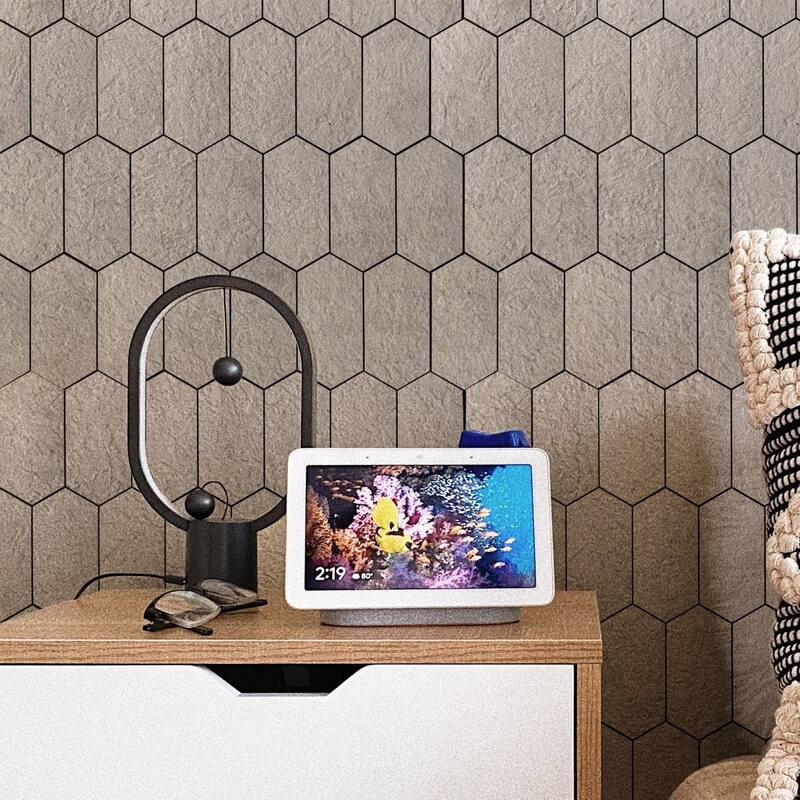 Art3d 10-Sheet Hexagon Tile Peel and Stick Backsplash,12.5X12in