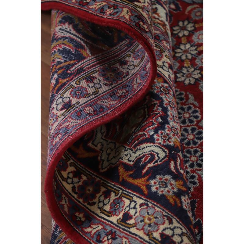 Hand Knotted Oriental 100% Wool Carpet Traditional Floral Red Najafabad Area Rug - 16' 2'' X 10' 3''