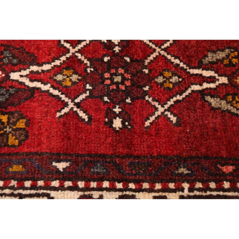 ECARPETGALLERY Hand-knotted Andelz Red Wool Rug - 3'6 x 10'2