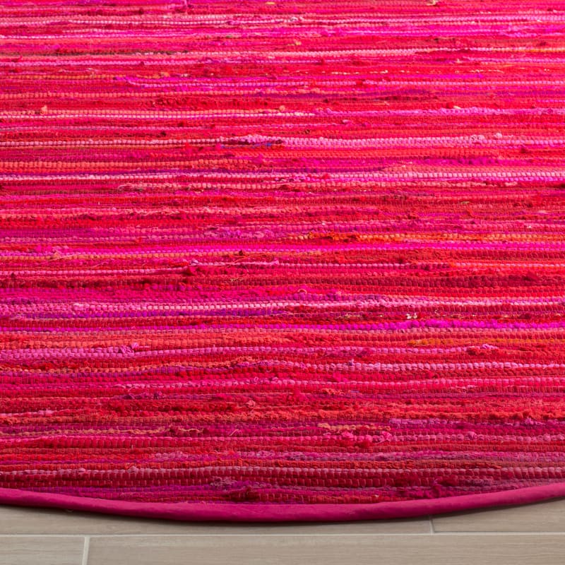 SAFAVIEH Handmade Rag Rug Sevim Casual Stripe Cotton Rug