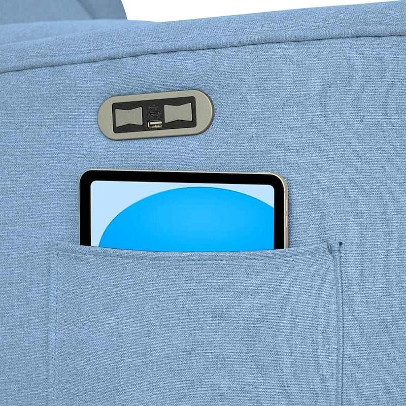 Madison Park Candace Power Recliner 3-in-1 with Swivel, Glider, USB Ports