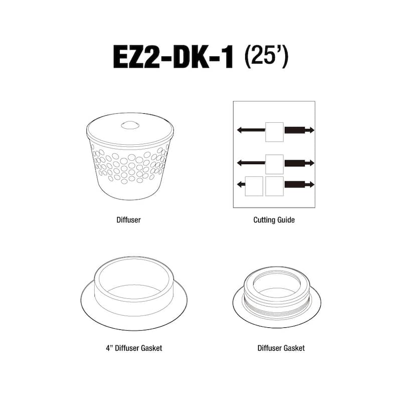 Noritz Flex Vent 2" Diffuser Kit for EZ2FVK-1 - Black