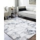 preview thumbnail 1 of 11, Livabliss Portofino Modern Abstract Area Rug 5' 3" x 7' - Cream/Navy