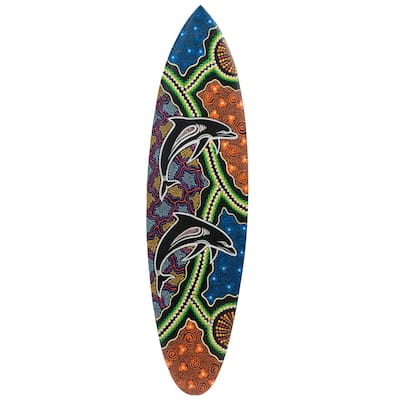 Dolphin Surfboard Outdoor Décor