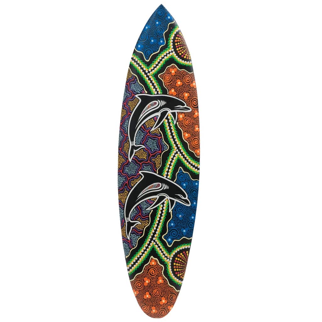 Dolphin Surfboard Outdoor Décor