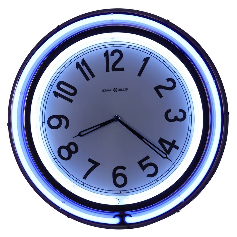 Howard Miller Studio Neon Wall Clock - Blue