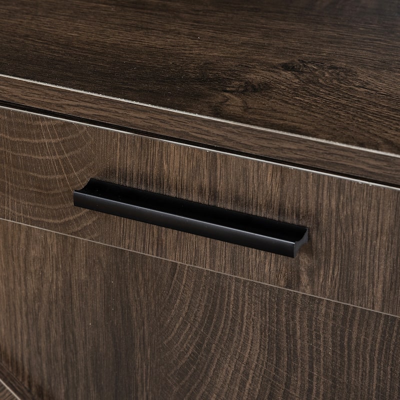 Shoe Cabinet with 2 Flip Drawers& Open Shelves,Modern Entryway Shoe Storage