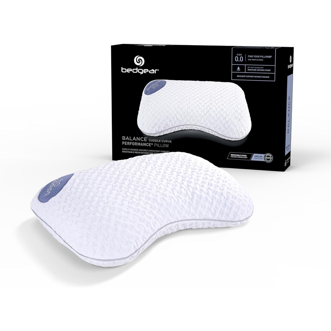 BEDGEAR Balance Cuddle Curve Performance Pillow for Side Sleepers Size 0.0 Moisture Wicking Medium Firmness Bed Bath Beyond 36785682