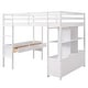 preview thumbnail 26 of 28, Full Size Loft Kids Bed with Desk and Storage - Space-Saving Design, Grey