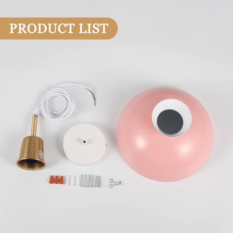 1-Light Hanging Ceiling Pendant Light Chandelier Light Fixture with Metal Shade for Kitchen Island