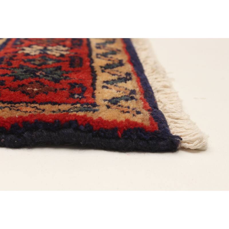 ECARPETGALLERY Hand-knotted Andelz Navy Wool Rug - 3'8 x 9'8