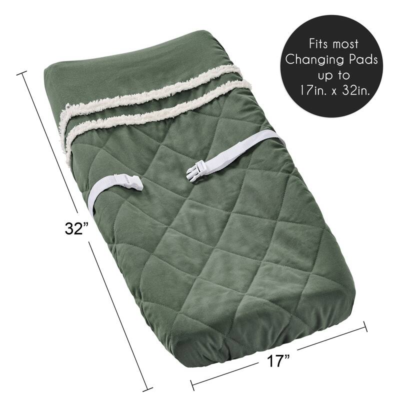 Sweet Jojo Designs Dark Green Boho Boy Girl Gender Neutral Changing Pad Cover Modern Bohemian Farmhouse Southwest Diamond Tuft