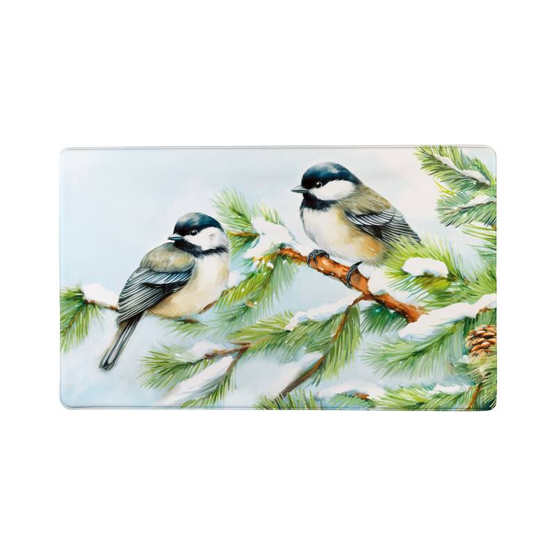 Holiday Chickadees Anti-Fatigue Door Mat - 30" x 18"