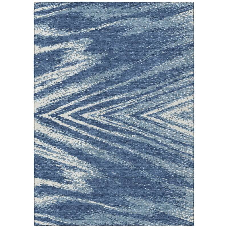 HomeRoots Abstract Transitional Rectangle Outdoor Rug