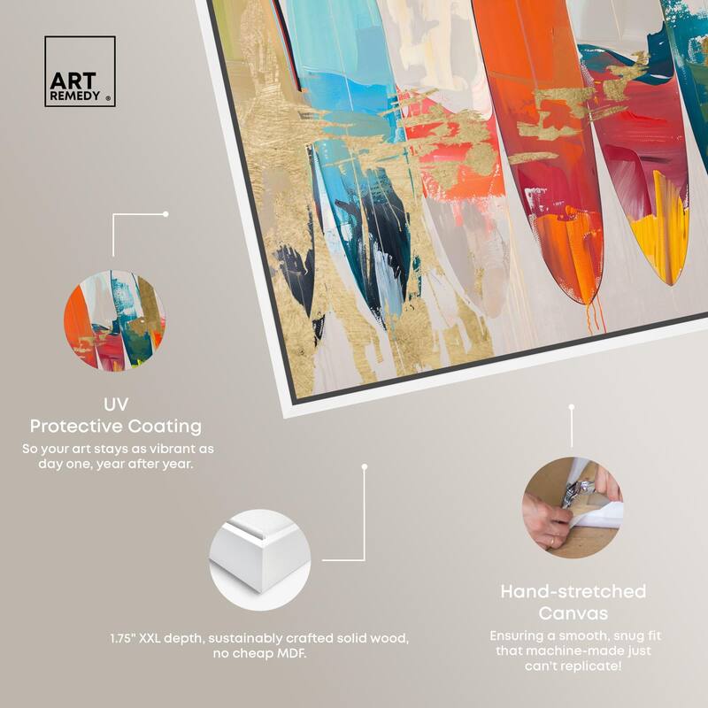 Surfboard Horizons II Canvas by Art Remedy