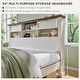 preview thumbnail 14 of 66, Farmhouse Bed Frame with 54" Tall Storage Bookcase Headboard