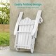 preview thumbnail 32 of 54, Bonosuki 2-Piece Folding Adirondack Chairs with Retractable Ottoman, Fire Pit Patio Chair with Cup Holder