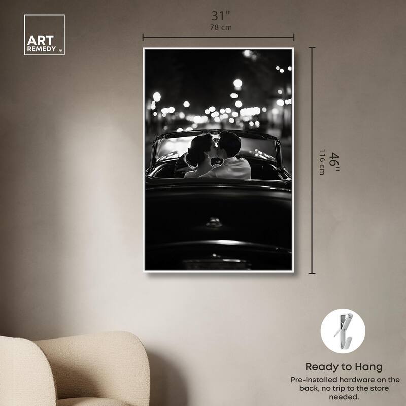 Kiss Me in the Moonlight II Canvas by Art Remedy