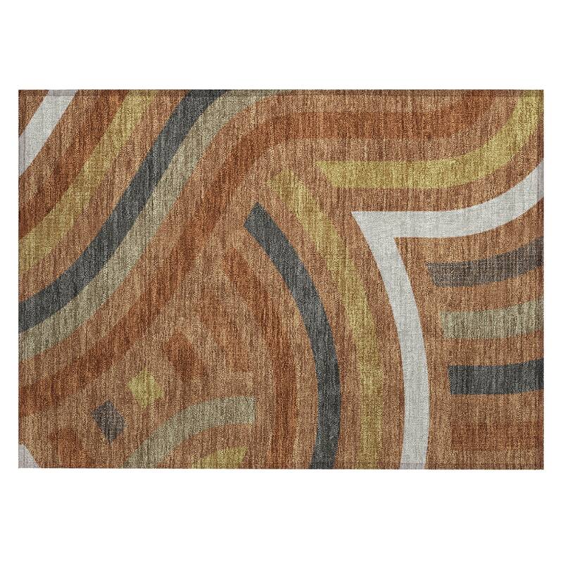 Machine Washable Indoor/ Outdoor Modern Jalen Chantille Rug