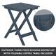 VEIKOUS Wood 3-piece Outdoor Rocking Chair and Folding Table Set