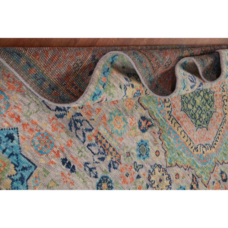 Traditional Kazak Indian Area Rug Handmade Wool Carpet - 7'11"x 10'1"