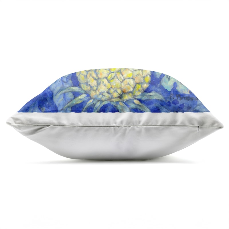 Stupell Tropical Pineapple on Blue Printed Outdoor Throw Pillow Design by Paul Brent