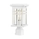 preview thumbnail 12 of 14, Outdoor Post Light, Lantern Light Fixture with Clear Glass Shade 1 Pack - White