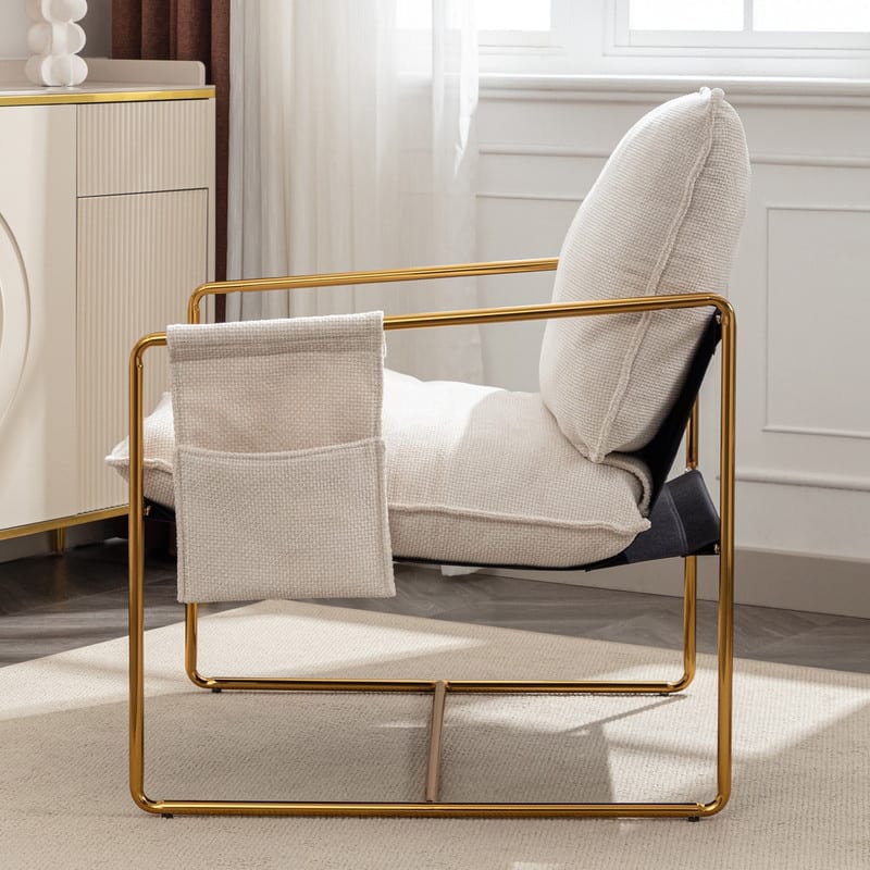 Mixoy Set of 2 Modern Metal Frame Sling Accent Chair