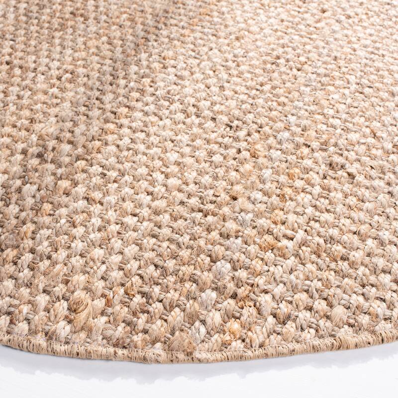 SAFAVIEH Handmade Natural Fiber Shere Boho Tribal Jute Fringe Rug On