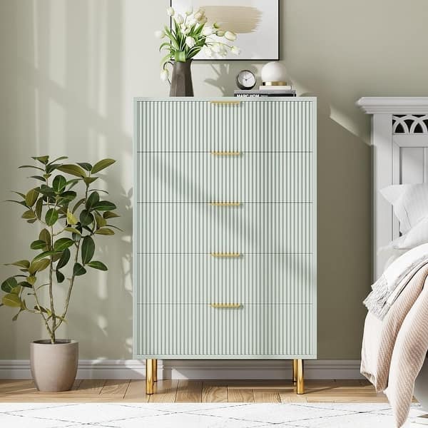 green gold dresser Bold & beautiful! This dark green dresser with gold hardware is the statement piece your home's been waiting for. Don't miss it at River City!