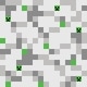 preview thumbnail 1 of 5, Minecraft Grey Pixel Creeper Peel and Stick Wallpaper