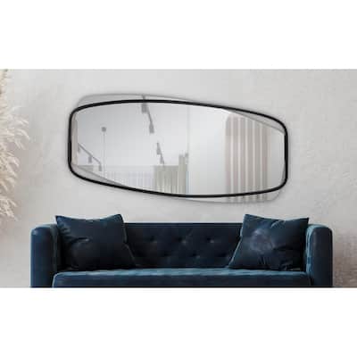 Allan Andrews Black Metal Framed Illusion Full Length Wall Mirror - 60"H x 26"W