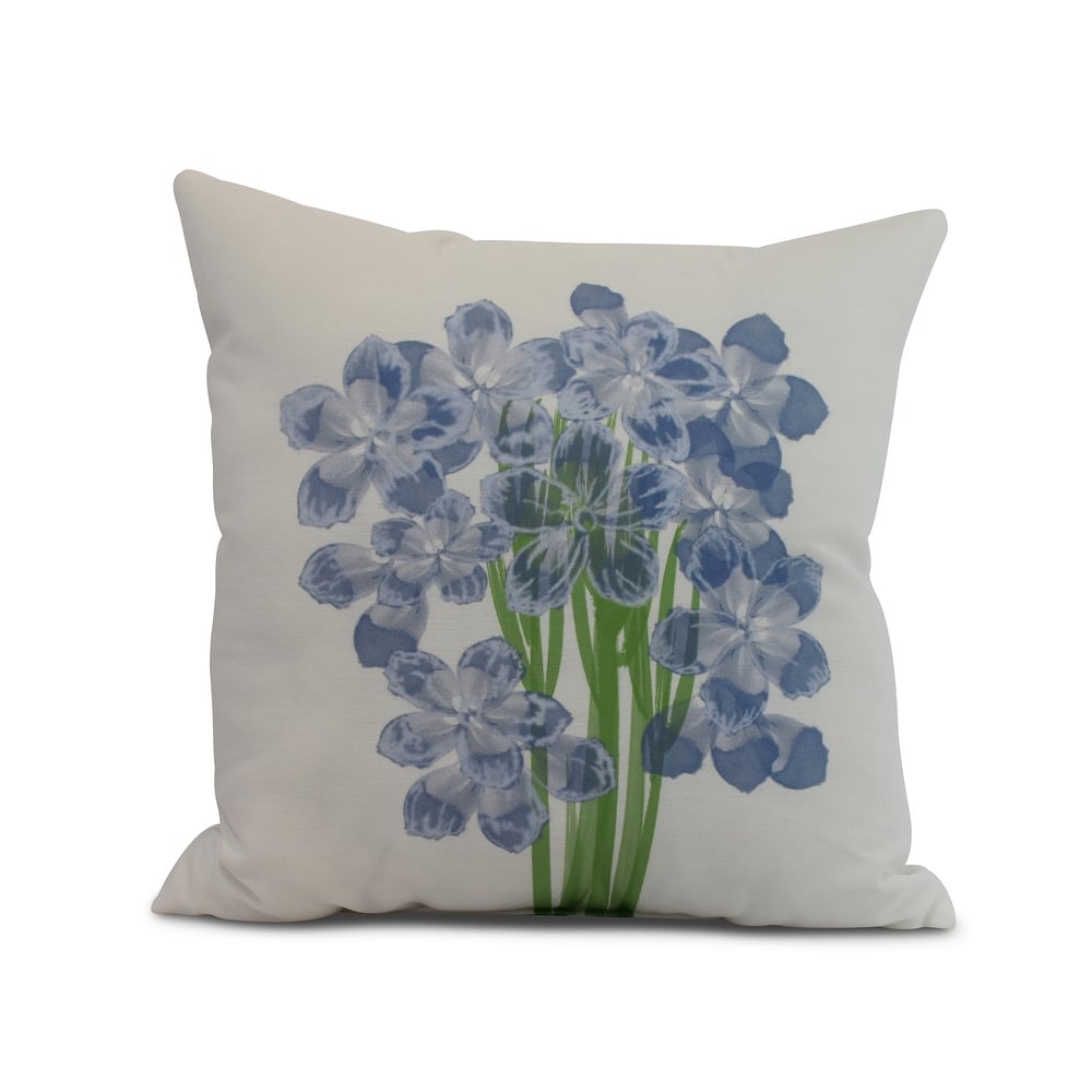 18 x 18 Inch Florpalida Floral Print Outdoor Pillow