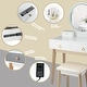 preview thumbnail 5 of 5, Gymax Makeup Dressing Vanity Table Set w/ Touch Screen Dimming Mirror - See Details