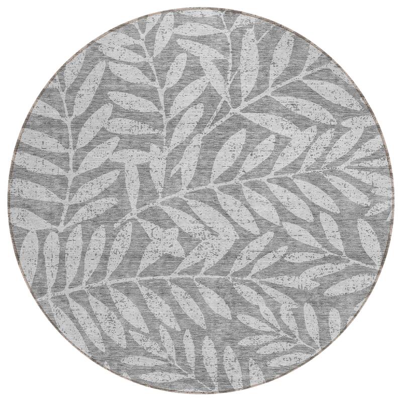 Machine Washable Indoor/ Outdoor Chantille Palm Rug