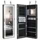 preview thumbnail 29 of 29, Costway Door Wall Mount Touch Screen LED Light Mirrored Jewelry - See Details