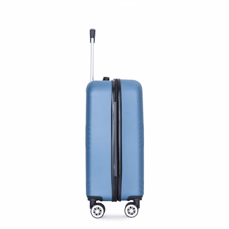 4-Piece, Luggage Sets, Lightweight Luggage with 360° Airplane Wheels and Adjustable Handle, for Boarding Travel, Blue