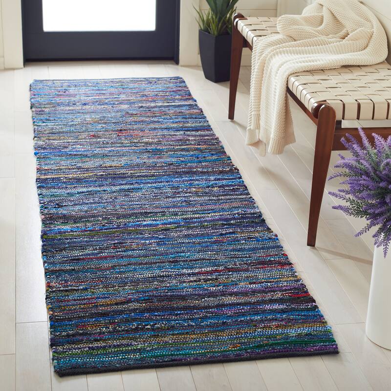 SAFAVIEH Handmade Rag Rug Abagail Casual Stripe Cotton Rug