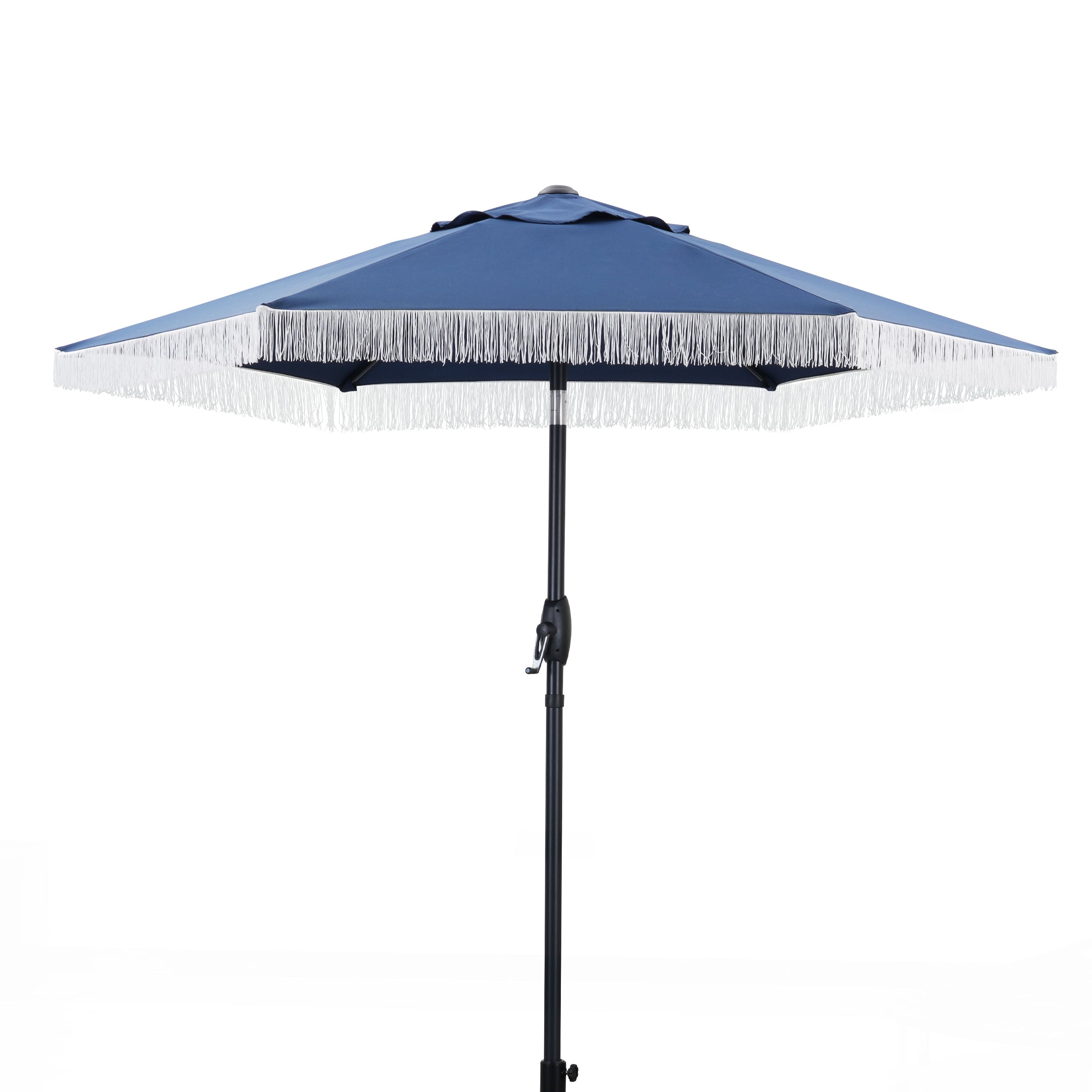 Ainfox 7FT Fringe Outdoor Patio Umbrella with Tilt Tassel Umbrella