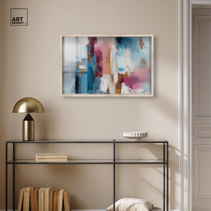 Rosy and Ocean Hues II Shadowbox by Art Remedy