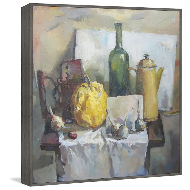 Food Is Good Mood Floater Framed Print on Canvas